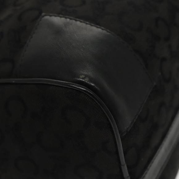 CELINE C Sulky Boston Bag Canvas Leather Black Silver Auth bs19762 - Picture 14 of 16